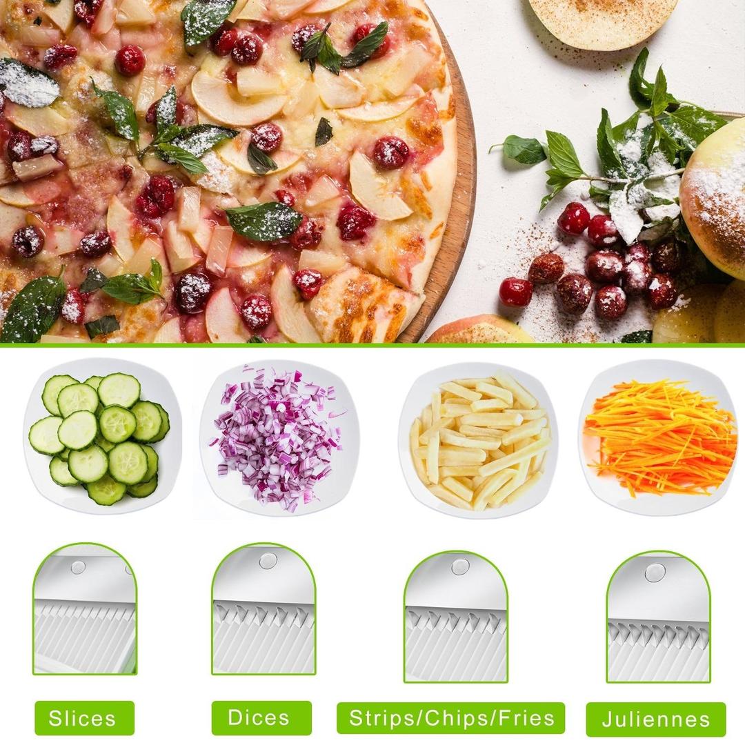 Stainless Steel Vegetable Cutter - Versatile & Compact Kitchen Tool